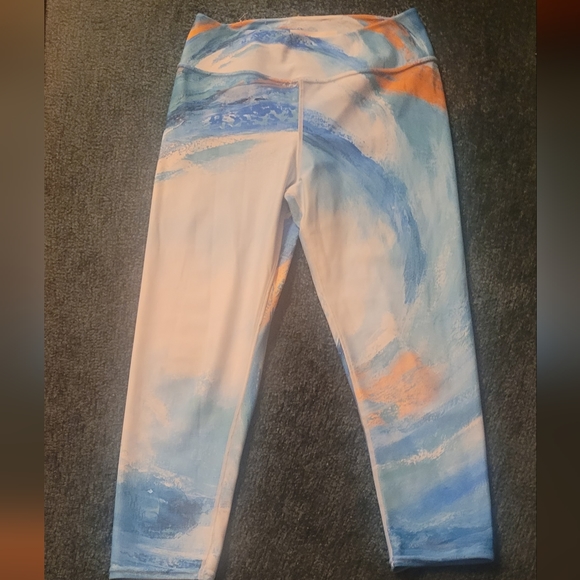Debbie DANNHEISSER Leggings capri Fine Art  High Waist Women's L Beach Suncoast - Picture 5 of 5